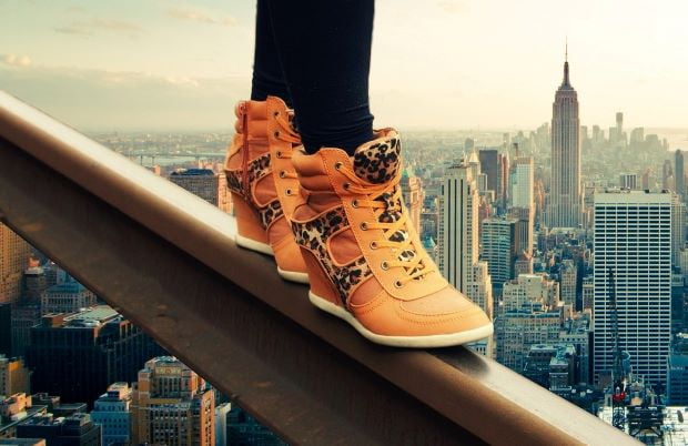 shoes up high balance beam New York